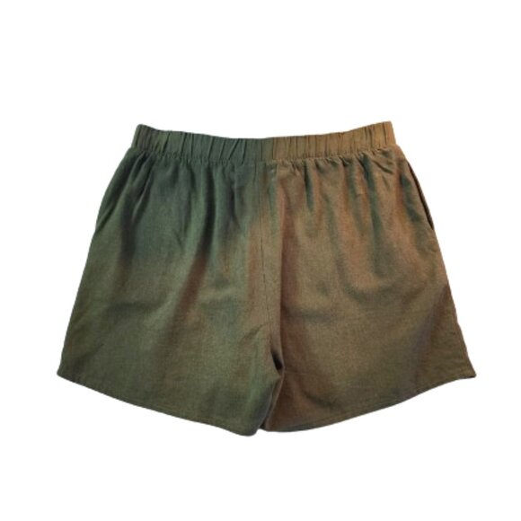 Reitmans olive green high waist linen blend shorts - Picture 3 of 9